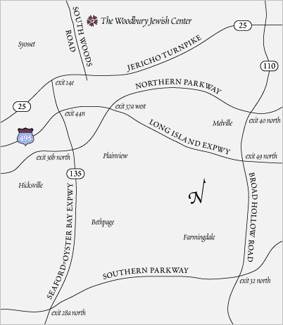 Map of the Woodbury area